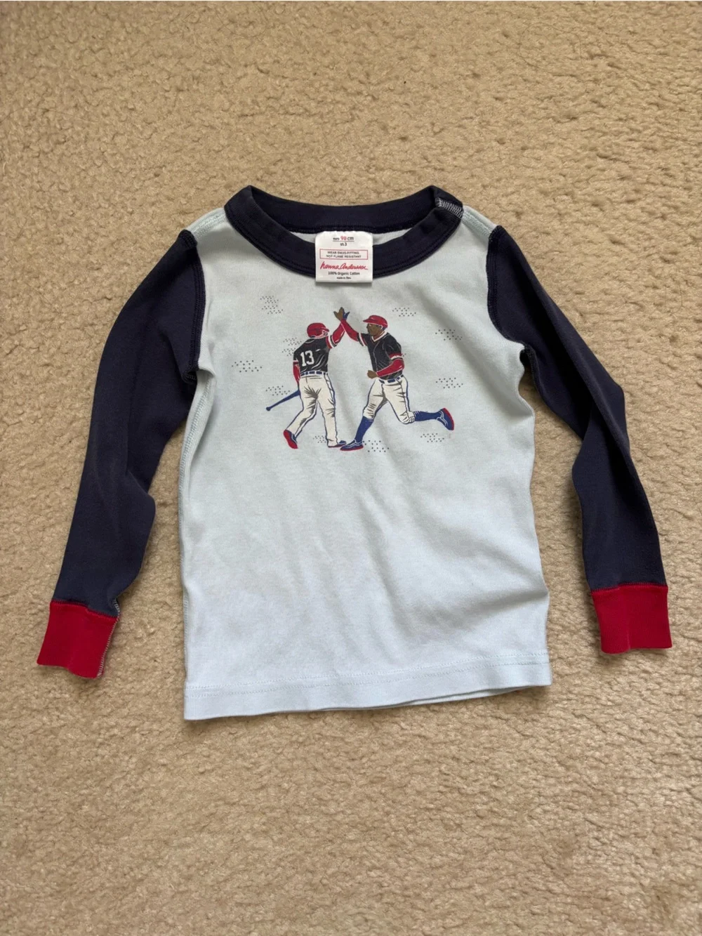 3T Hanna Andersson Baseball Pajama set